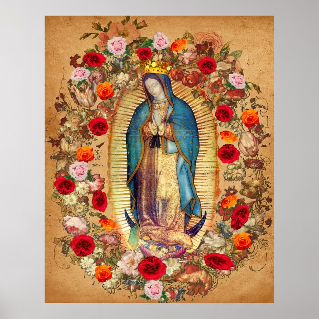 Poster Nossa Senhora de Guadalupe Virgem Maria Católica M (Frente)