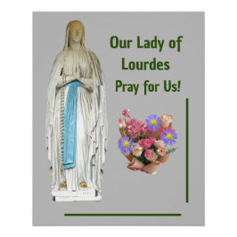 Pôster Nossa Senhora de Lourdes