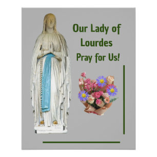 Pôster Nossa Senhora de Lourdes