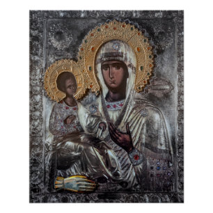 Pôster Nossa Senhora Negra Arte Religiosa Católica
