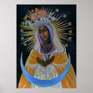 Poster Nossa Senhora Ostra Brama Mãe do Compaixão Negro M