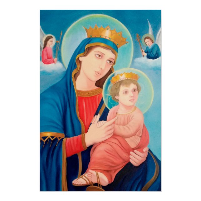 Pôster Nossa Senhora Perpétua Ajuda Católica (Frente)