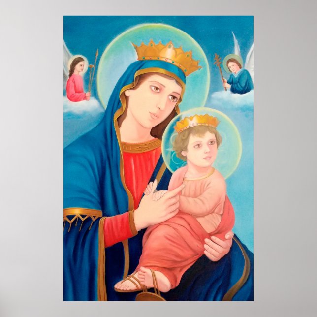 Poster Nossa Senhora Perpétua Ajuda Católica (Frente)