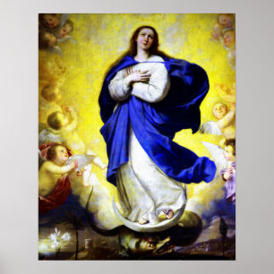 Poster Nossa Senhora Virgem Imaculada Coração de Maria 