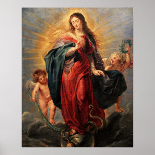 Poster Nossa Senhora Virgem Imaculada Coração de Maria 