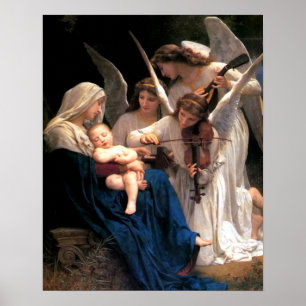 Pôster Nossa Senhora Virgem Maria Canção de Angels Impres
