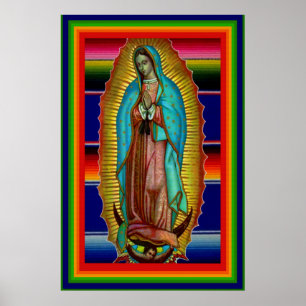 Poster Nossa Senhora Virgem Maria de Guadalupe Zarape Pos