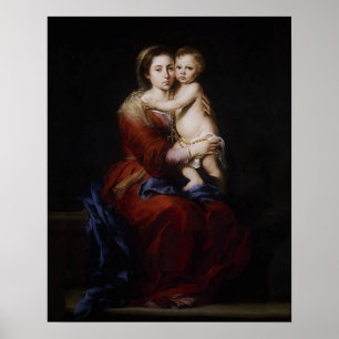 Pôster Nossa Senhora Virgem Maria Virgen Maria Rosario Po