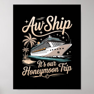 Poster Nossa Viagem de Lua de Mel Roupas de Casal Combina