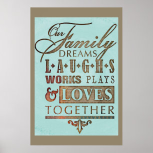 Poster Nossas Citação de Ditos Inspiracionais Familiare