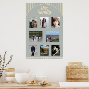 Poster Nossas Fotos de Família Arco Cinza