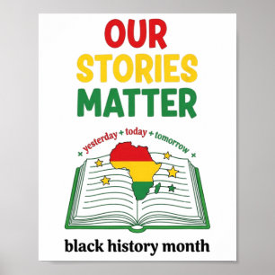 Poster Nossas Histórias Problema Mês da História Negra In