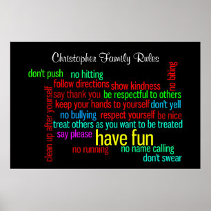 Pôster Nossas regras da família