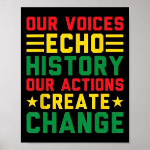 Poster Nossas Vozes Ecoam História Nossas Ações História