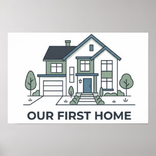 Poster Nosso Cartaz de Endereço Personalizado da Primeira