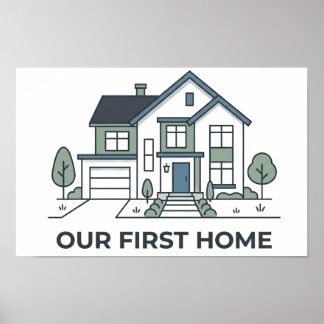 Poster Nosso Cartaz de Endereço Personalizado da Primeira