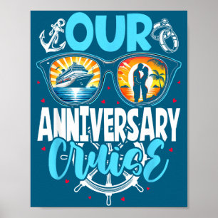 Poster Nosso cruzeiro de aniversário de casamento casal