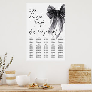 Poster Nosso Gráfico de Assentos de Casamento das Pessoas