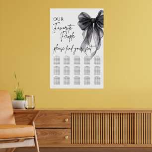 Poster Nosso Gráfico de Assentos de Casamento das Pessoas