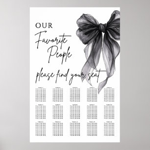 Poster Nosso Gráfico de Assentos de Casamento das Pessoas