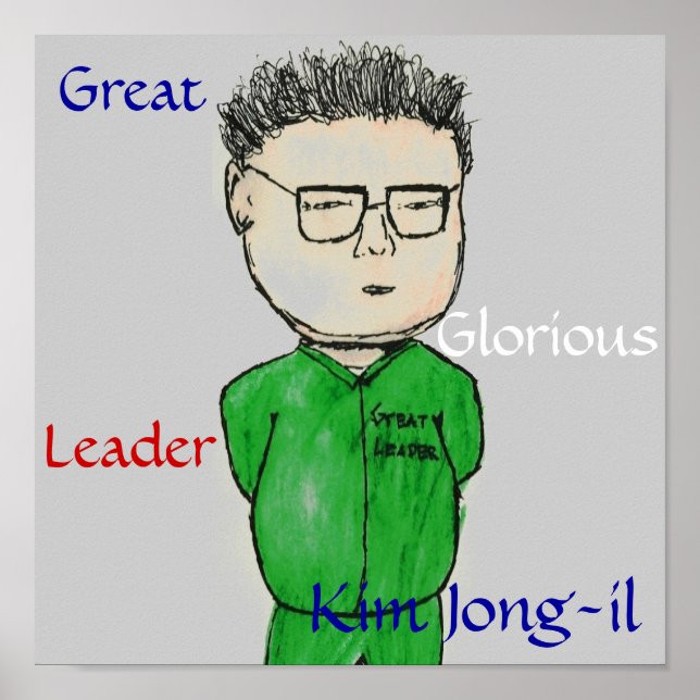 Pôster Nosso Líder Excelente Kim Jong-il (Frente)