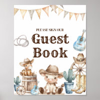 Nosso Livro de Guest do Chá de fraldas Oeste Selva