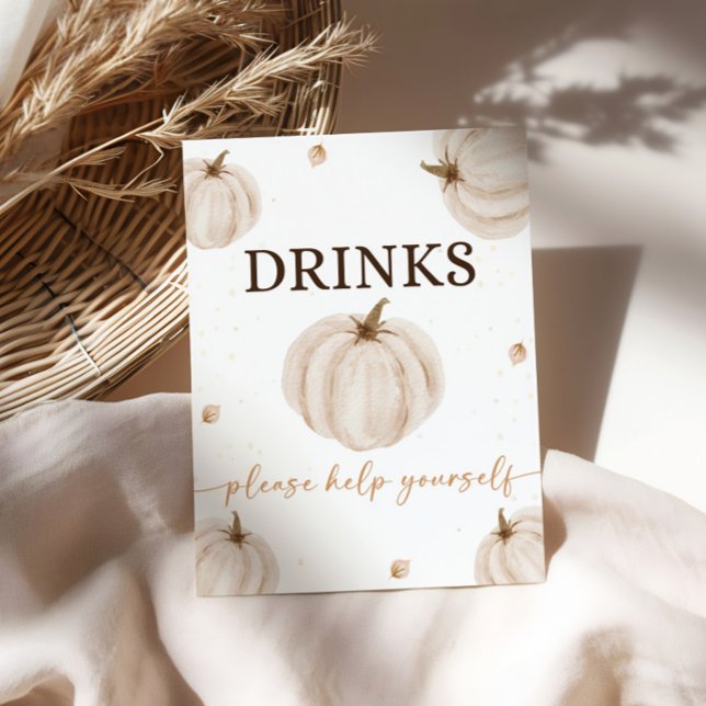 Poster Nosso Pequeno Pumpkin Birthday Bebe Sinal de Bar (Criador carregado)