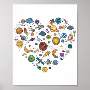 Poster Nosso planeta do Sistema Solar, Educação Espacial