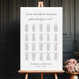 Poster Nosso plano de assentos favorito para até 20 mesas