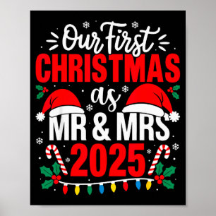 Poster Nosso Primeiro Natal como Sr. e Sra. 2025 Fofo Cas