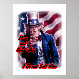 Poster Nosso Tio Sam Patriótico em um
