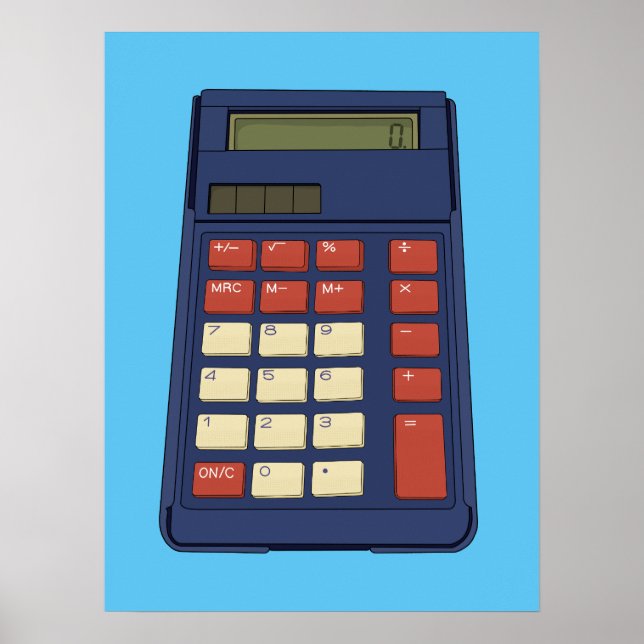 Poster Nostalgia da Escola de Matemática Calculadora do a (Frente)