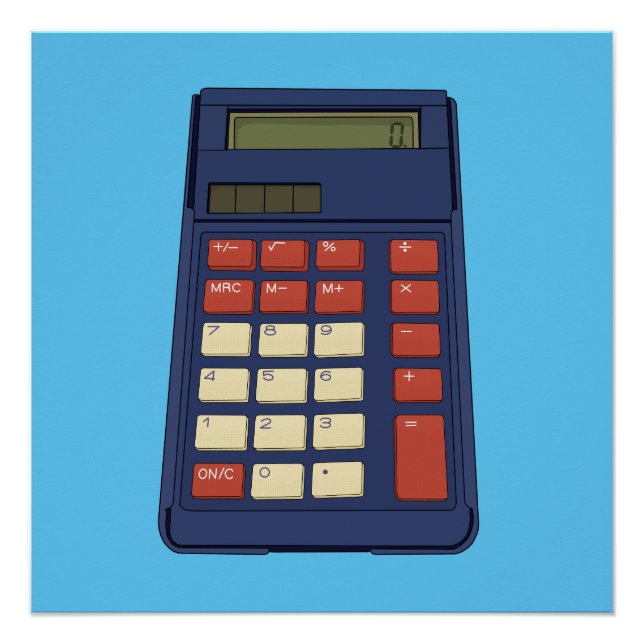 Pôster Nostalgia da Escola de Matemática Calculadora do a (Frente)