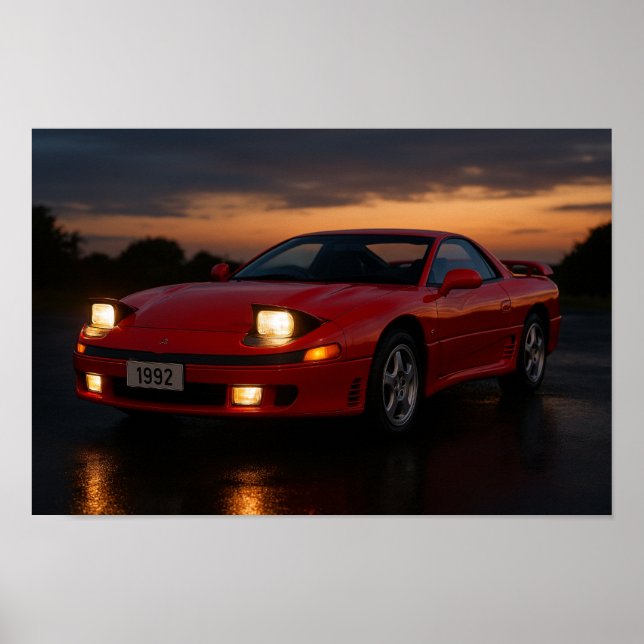 Poster Nostalgic 1992 Mitsubishi GTO (Frente)