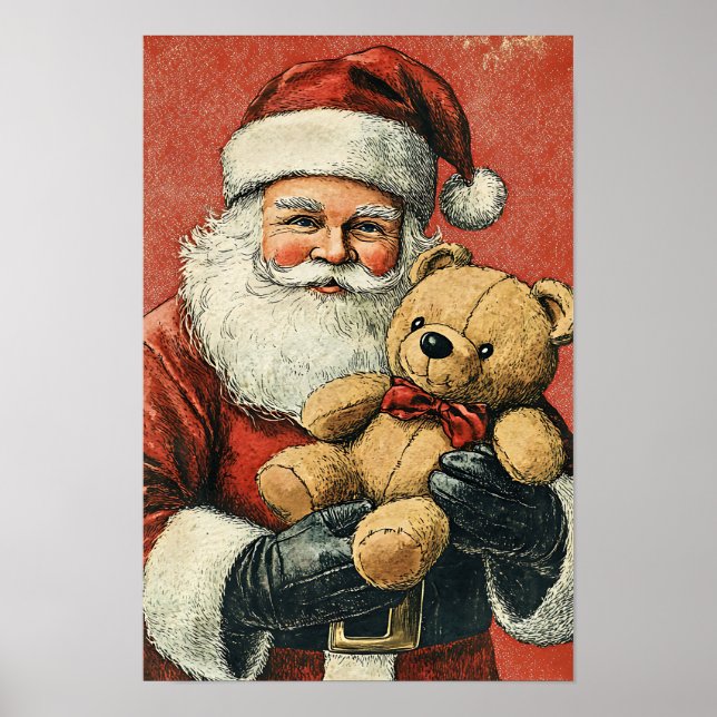 Poster Nostalgic Vintage Christmas Santa (Frente)