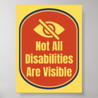 Poster Not All Disabilities Are Visible - Blind Version