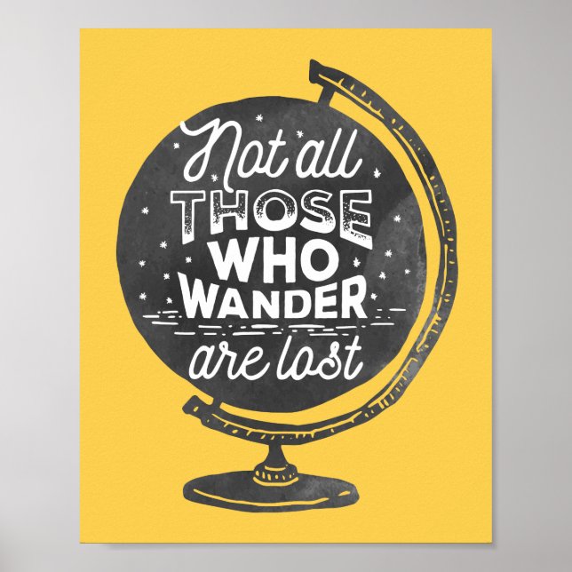 Poster Not All Those Who Wander Are Lost | Retro Travel (Frente)