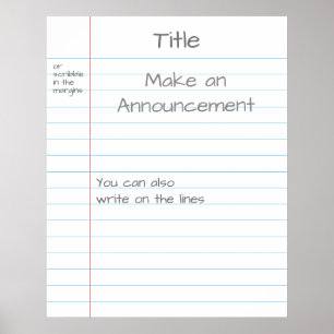 Poster Nota Gigante Documento Visual Personalizado