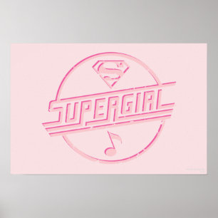 Pôster Nota sobre Música Rosa Supergirl