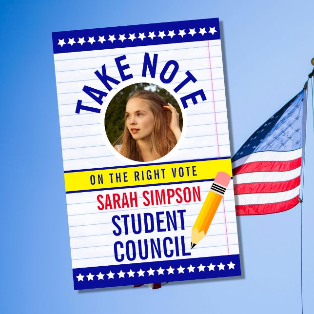 Poster Nota: Votem&quot; Eleição do Conselho de Estudantes Ele (Criador carregado)