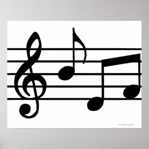 Pôster Notas da música