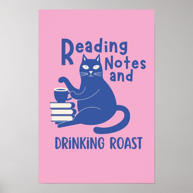 Poster Notas de Leitura e Café Torrado Engraçado  (Frente)