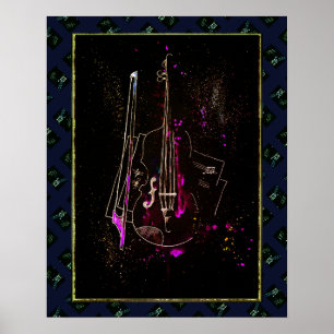 Poster Notas De Música E Bass Duplo