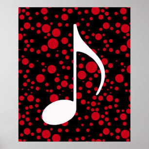 Pôster notas e pontos de música