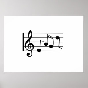 Pôster Notas musicais