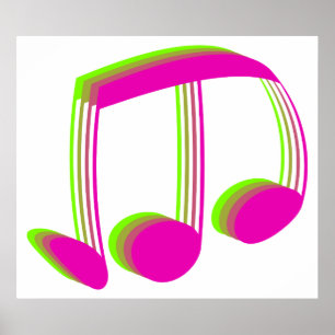 Poster Notas musicais