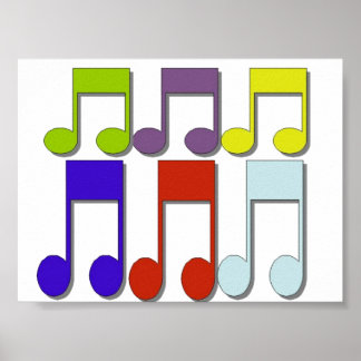 Pôster Notas Musicais