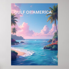 Poster Notícias golfo da américa em pastéis