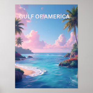 Poster Notícias golfo da américa em pastéis