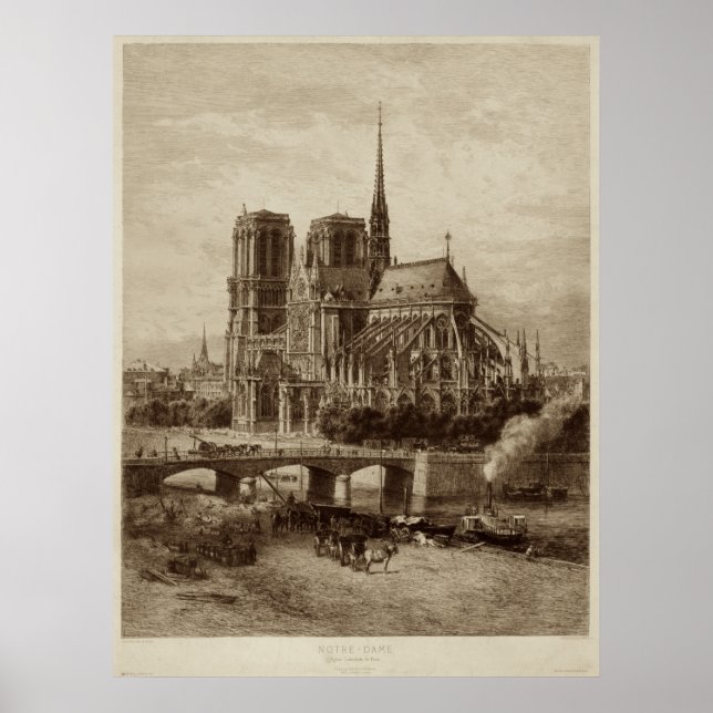 Poster Notre-Dame - Cathédrale - Kathedrale Paris (Frente)